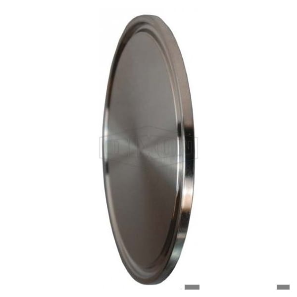 Solid End Cap, 12 in, Clamp, 316L SS, Domestic